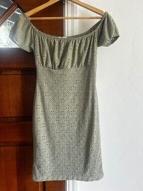 sweetheart summer dress with eyelets size small